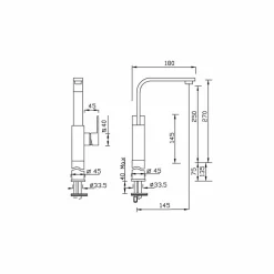 Miscelatore per Lavabo a Canna Alta Prolunga 7cm Made in Italy - Panela