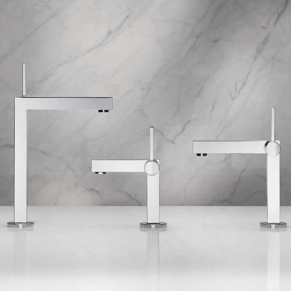 Miscelatore per Lavabo Bagno in Ottone Finitura Cromata, Alta Qualità - Girino