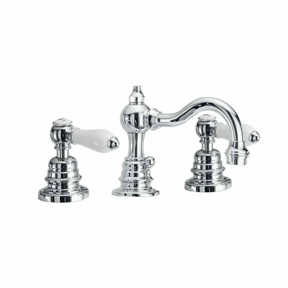Miscelatore per Lavabo Bagno in Ottone a 3 Fori Made in Italy - Binsu