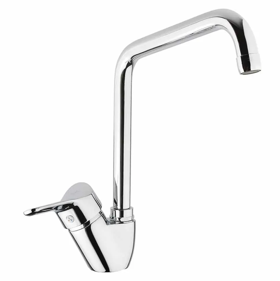 Miscelatore per Lavabo Cucina in Ottone Cromato Orientabile Made in Italy - Cino