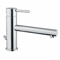 Miscelatore per Lavabo in Ottone Cromato con Scarico Made in Italy - Ermia