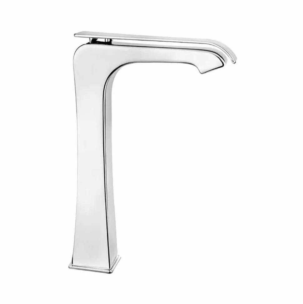 Miscelatore per Lavabo in Ottone Cromato di Design Made in Italy - Bonina