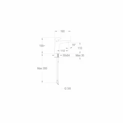 Miscelatore per Lavabo in Ottone Design Moderno Made in Italy - Besugo