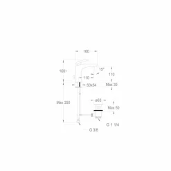 Miscelatore per Lavabo in Ottone Cromo Made in Italy - Filipo