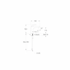 Miscelatore per Lavabo in Ottone Cromo Made in Italy - Filipo