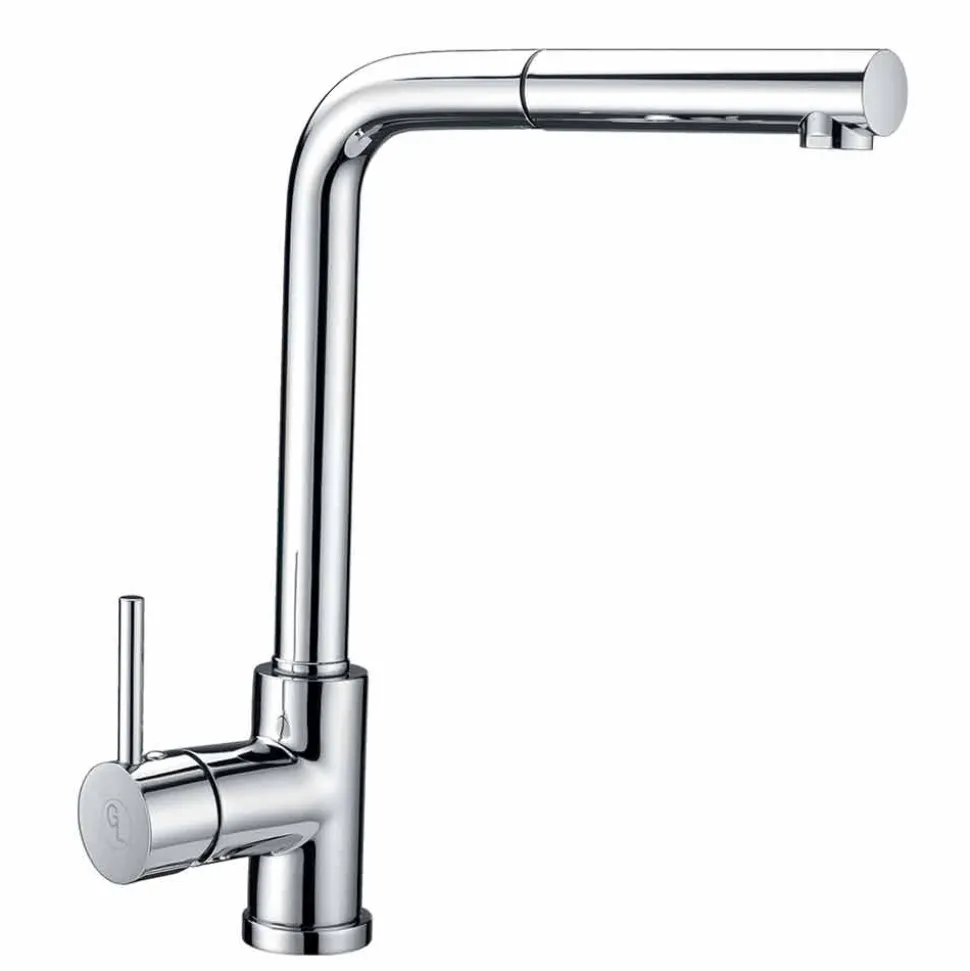 Miscelatore per Lavabo in Ottone con Doccetta in ABS Made in Italy - Kalid