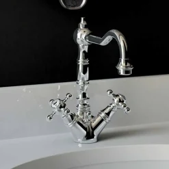 Miscelatore per Lavabo Monoforo in Ottone Cromato Made in Italy - Binsu