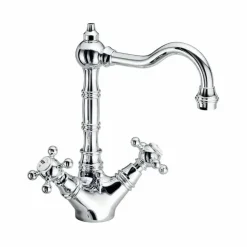 Miscelatore per Lavabo Monoforo in Ottone Cromato Made in Italy - Binsu