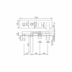 Miscelatore per Vasca ad Incasso Design Moderno in Ottone Made in Italy - Sika