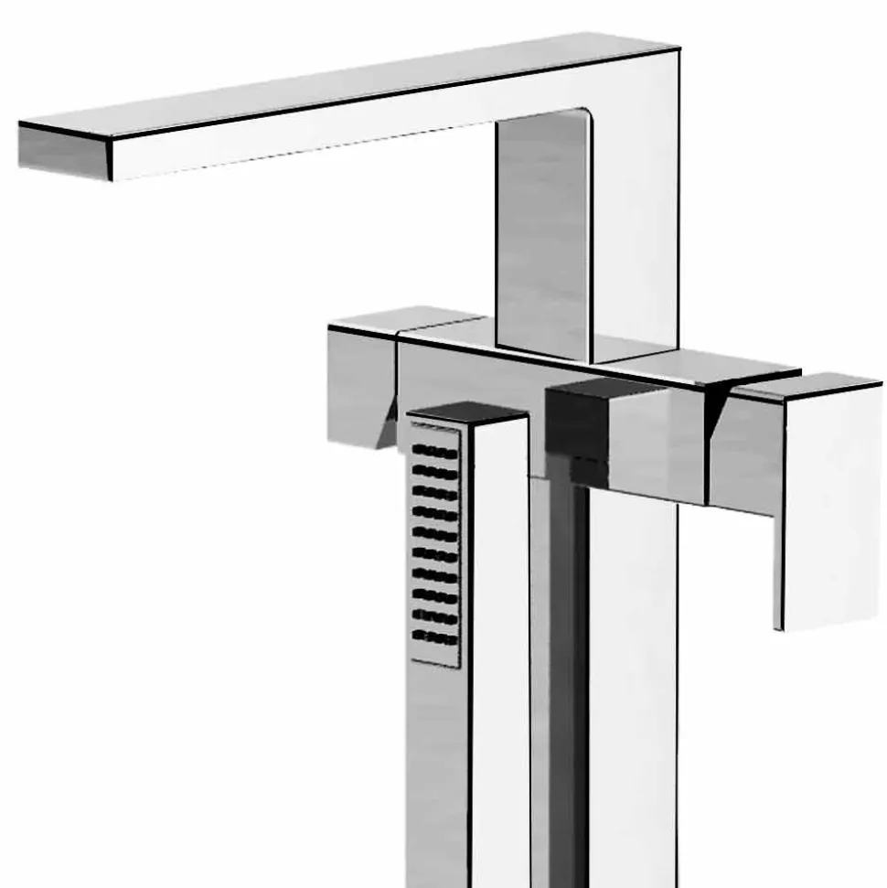 Miscelatore Per Vasca da Bagno a Pavimento Moderno Made in Italy - Pirio