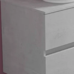 Mobile Arredo Bagno a Sospensione e Lavabo Ovale, Design Moderno - Cesiro