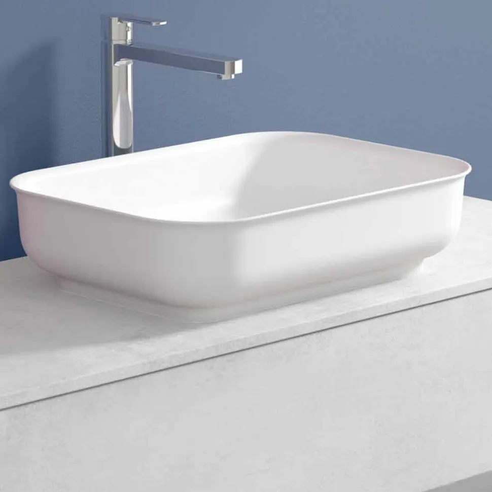 Mobile a Sospensione per il Bagno con Lavabo, Design in 4 Finiture - Paoletto
