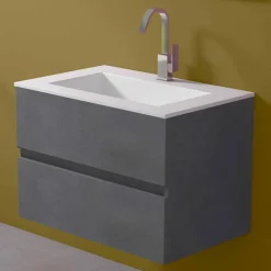 Mobile a Sospensione per il Bagno con Lavabo Integrato in 3 Dimensioni - Marione