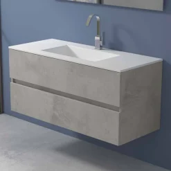 Mobile a Sospensione per il Bagno con Lavabo Integrato in 3 Dimensioni - Marione