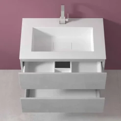 Mobile a Sospensione per il Bagno con Lavabo Integrato in 3 Dimensioni - Marione