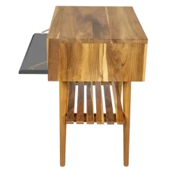 Mobile Bagno a Terra in Teak Naturale con Cassetto in Mogano - Gatien
