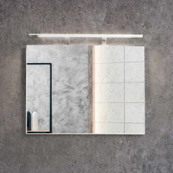 Mobile Bagno 90 cm, Lavabo e Specchio Moderni – Becky