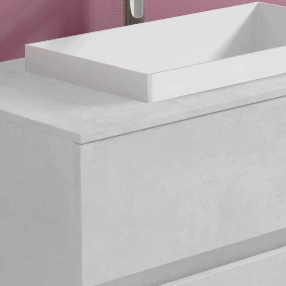 Mobile Bagno con Lavabo a Incasso, Design Moderno a Sospensione - Casimira