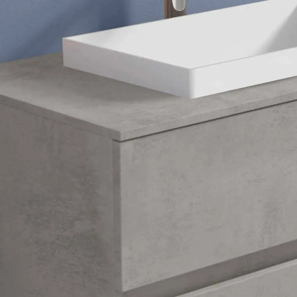 Mobile Bagno con Lavabo a Incasso, Design Moderno a Sospensione - Casimira
