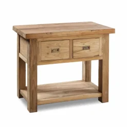 Mobile Bagno in Legno Teak Naturale con 2 Cassetti - Faetano