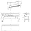 Mobile Bagno Moderno in Teak Naturale con Cassetti in Mogano Blu  - Hamadou