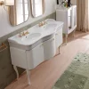 Mobile Bagno Monocolore con Lavabo in Ceramica Bianca - Candy
