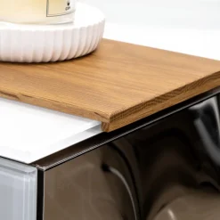 Mobile Bagno Sospeso 100 cm in Vetro 8 mm Temperato e Rovere Europeo - Excelsior