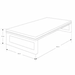 Mobile Bagno Sospeso in Teak con Portasalviette in Hi Macs® Bianco - Saverno