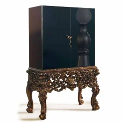 Mobile con base legno intagliata design di lusso, made in Italy, Sam