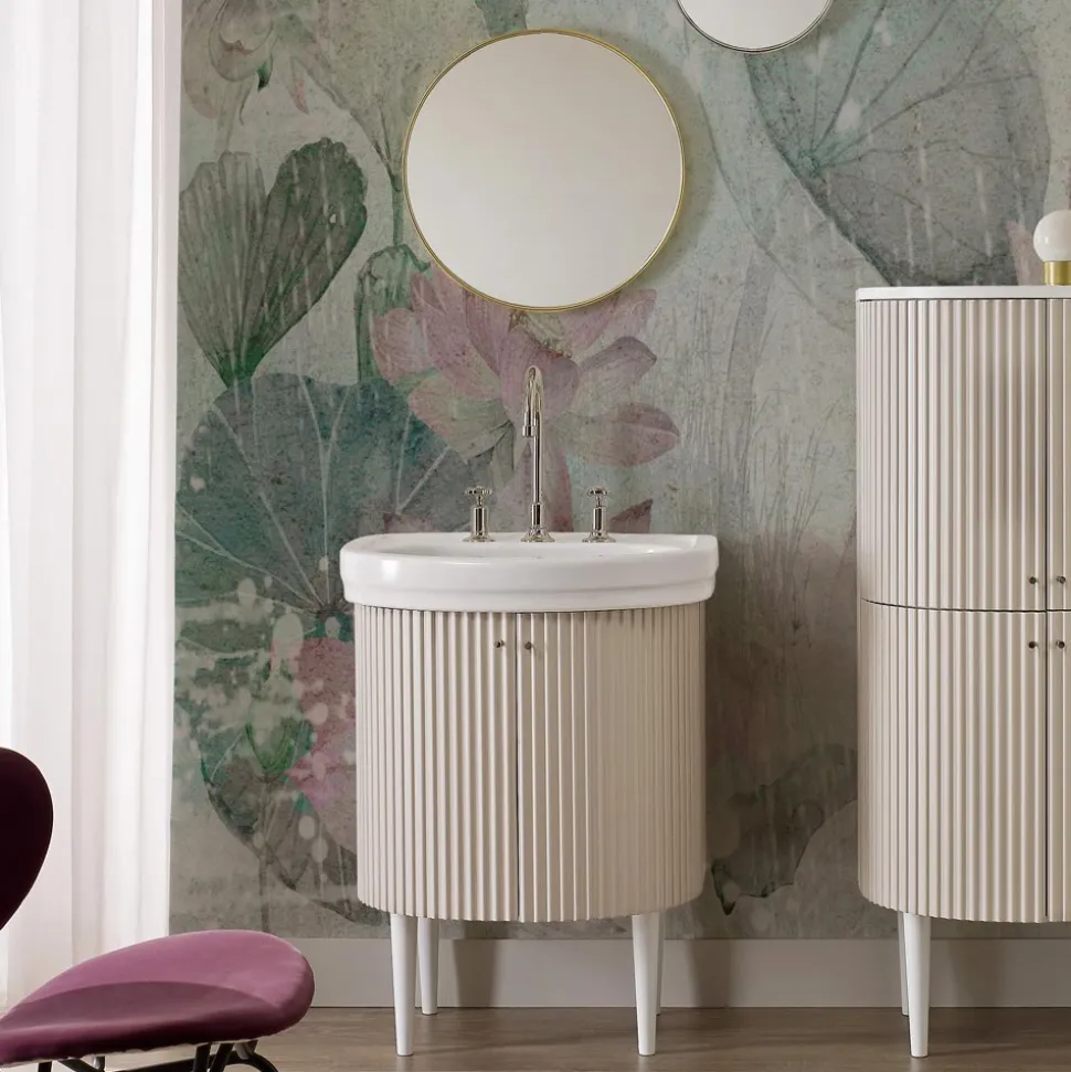 Mobile con Due Ante e Un Ripiano con Lavabo Made in Italy - Candy