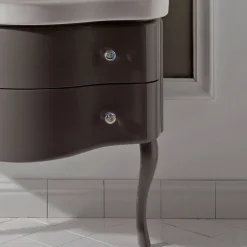 Mobile con Due Cassetti Laccato Lucido e Lavabo Made in Italy - Candy