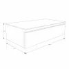 Mobile Consolle Bagno Sospeso con Struttura in Teak Naturale - Rodolfo