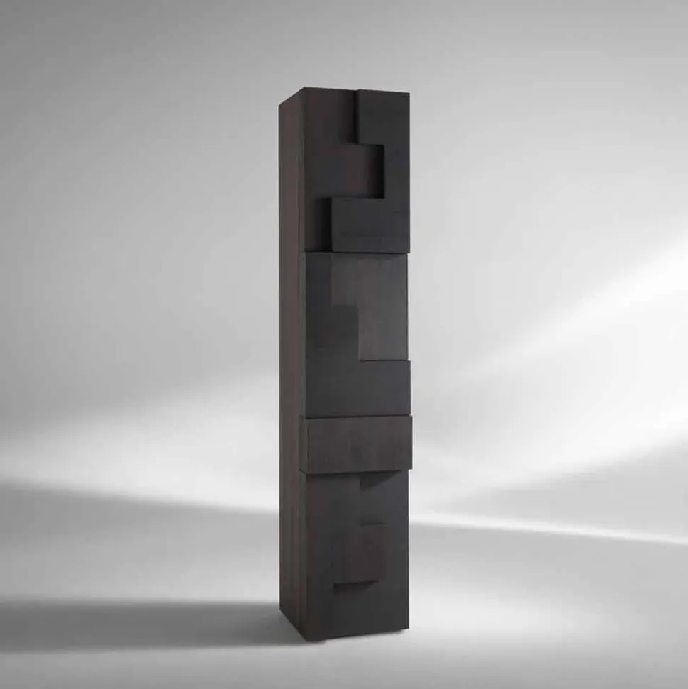 Mobile contenitore a colonna in legno di larice spazzolato Azalea