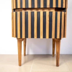 Mobile da Bagno a Colonna Realizzato in Teak Massello e Mogano - Plumeria