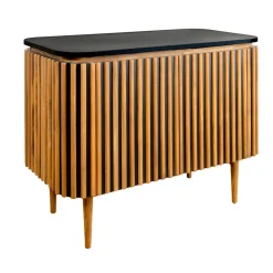 Mobile da Bagno in Teak Massello e Mogano Realizzato a Mano - Heliconia