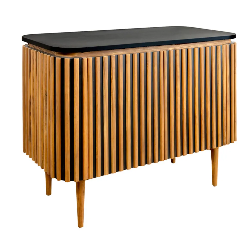 Mobile da Bagno in Teak Massello e Mogano Realizzato a Mano - Heliconia