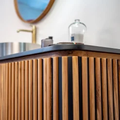 Mobile da Bagno in Teak Massello e Mogano Realizzato a Mano - Heliconia