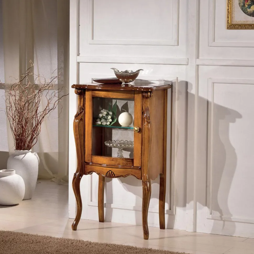 Mobile da Salotto Classico con 1 Anta Vetro o Legno Made in Italy - London