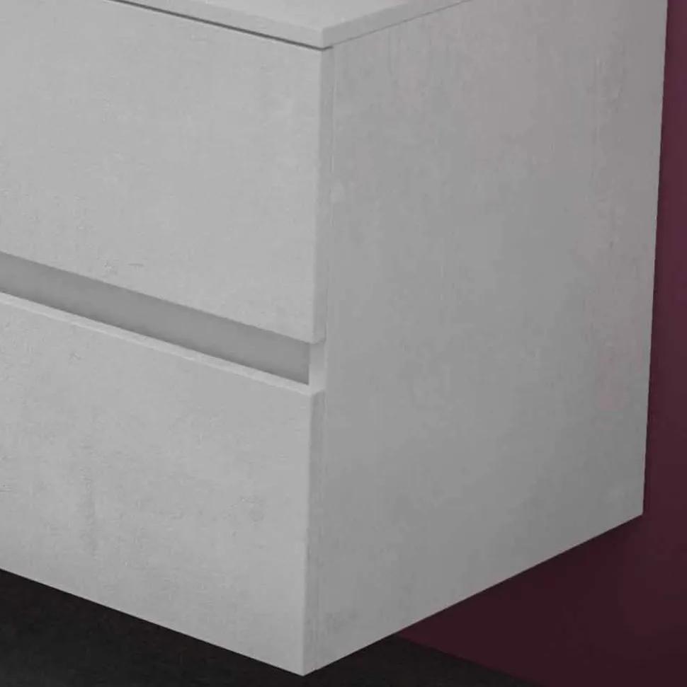 Mobile per Bagno a Sospensione con Doppio Lavabo da Appoggio - Mandrillo