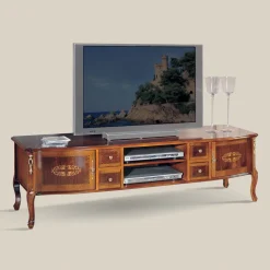 Mobile Porta Tv Classico in Legno con Intarsi Made in Italy - Katerine