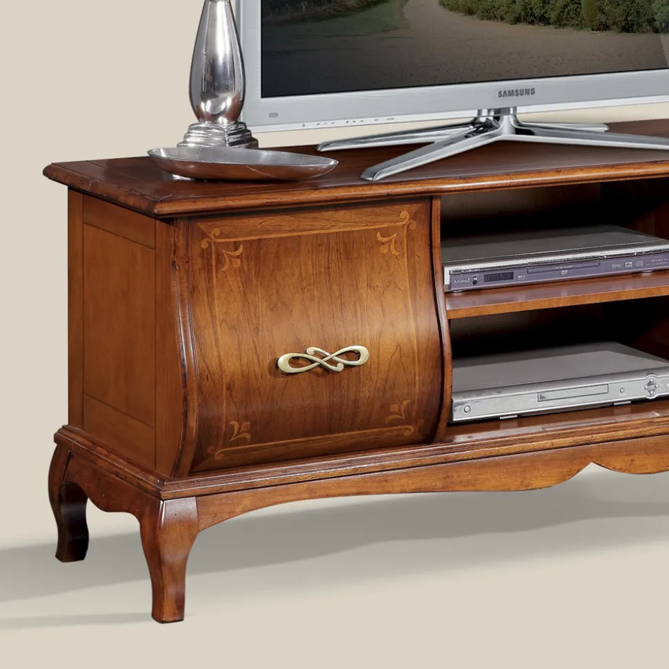 Mobile Porta Tv Classico in Legno con Intarsi Made in Italy - Hastings