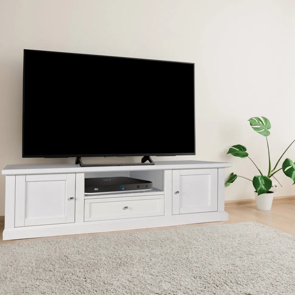 Mobile Porta Tv con 2 Ante, 1 Cassetto e 1 Vano a Giorno Made in Italy - Forseti