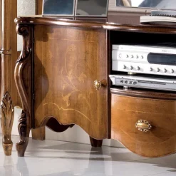 Mobile Porta Tv con 2 Ante e Cassetto in Legno Made in Italy - Caligola