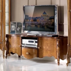 Mobile Porta Tv con 2 Ante e Cassetto in Legno Made in Italy - Caligola
