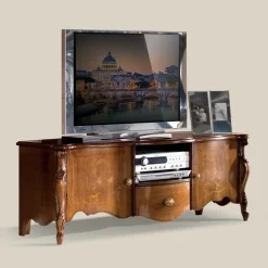 Mobile Porta Tv con 2 Ante e Cassetto in Legno Made in Italy - Caligola