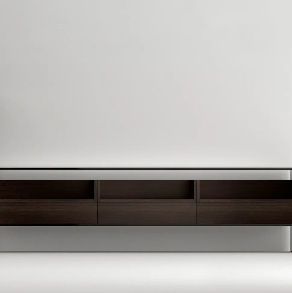 Mobile Porta Tv con 3 Mensole e Contenitore Battente Made in Italy - Ronan