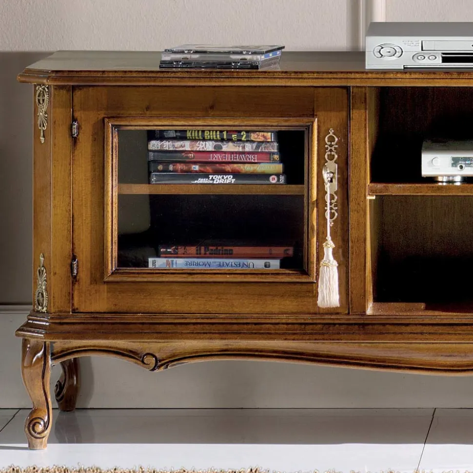 Mobile Porta Tv da Salotto in Legno Noce Bassano Made in Italy - Richard