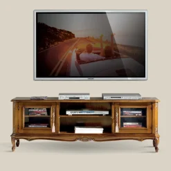 Mobile Porta Tv da Salotto in Legno Noce Bassano Made in Italy - Richard