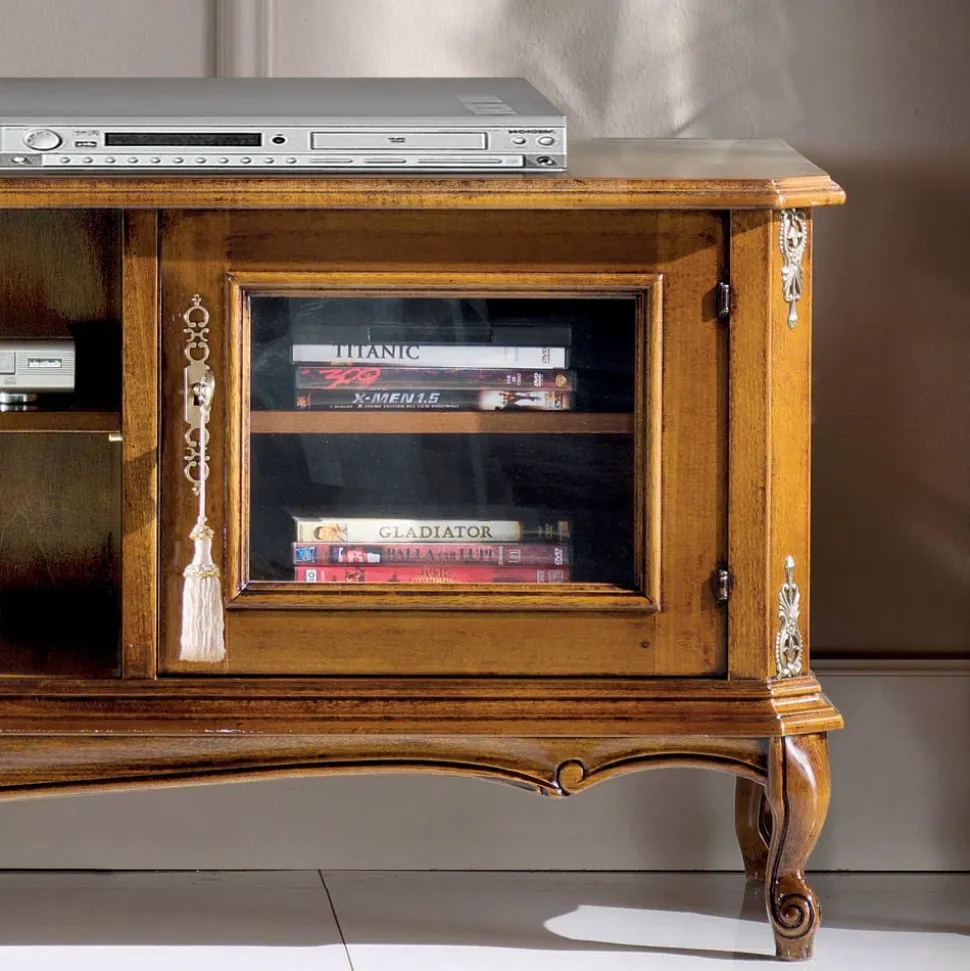 Mobile Porta Tv da Salotto in Legno Noce Bassano Made in Italy - Richard