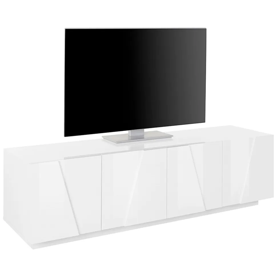 Mobile Porta Tv da Soggiorno con 4 Ante in Melaminico Made in Italy - Naditza